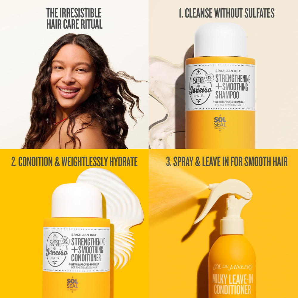 Sol de Janeiro shampoo paired with conditioner for complete repair routine