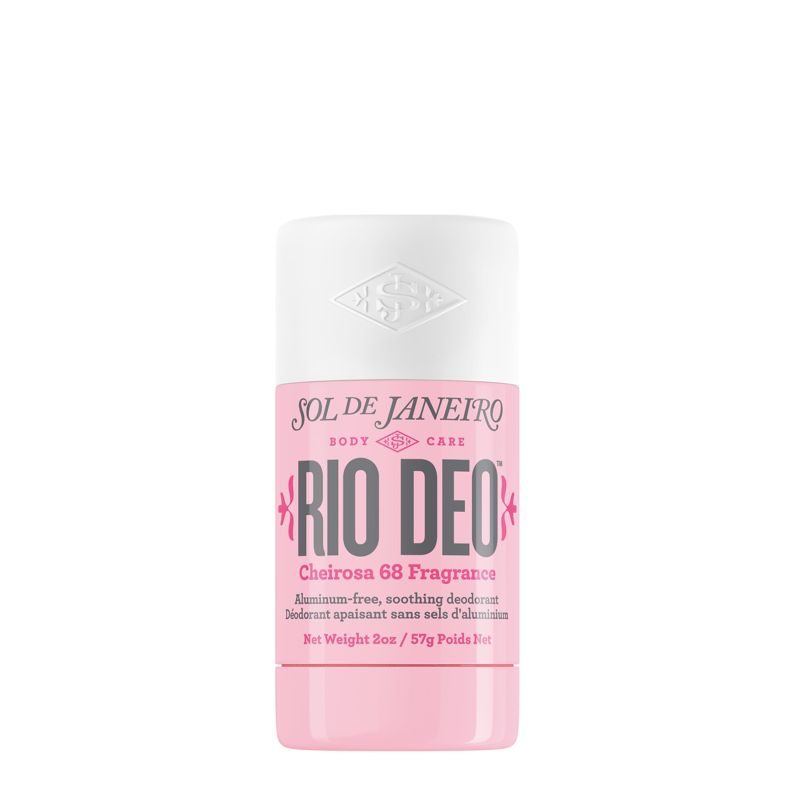 Sol de Janeiro front packaging shows Cheirosa 68 scent and benefit of fresh scent