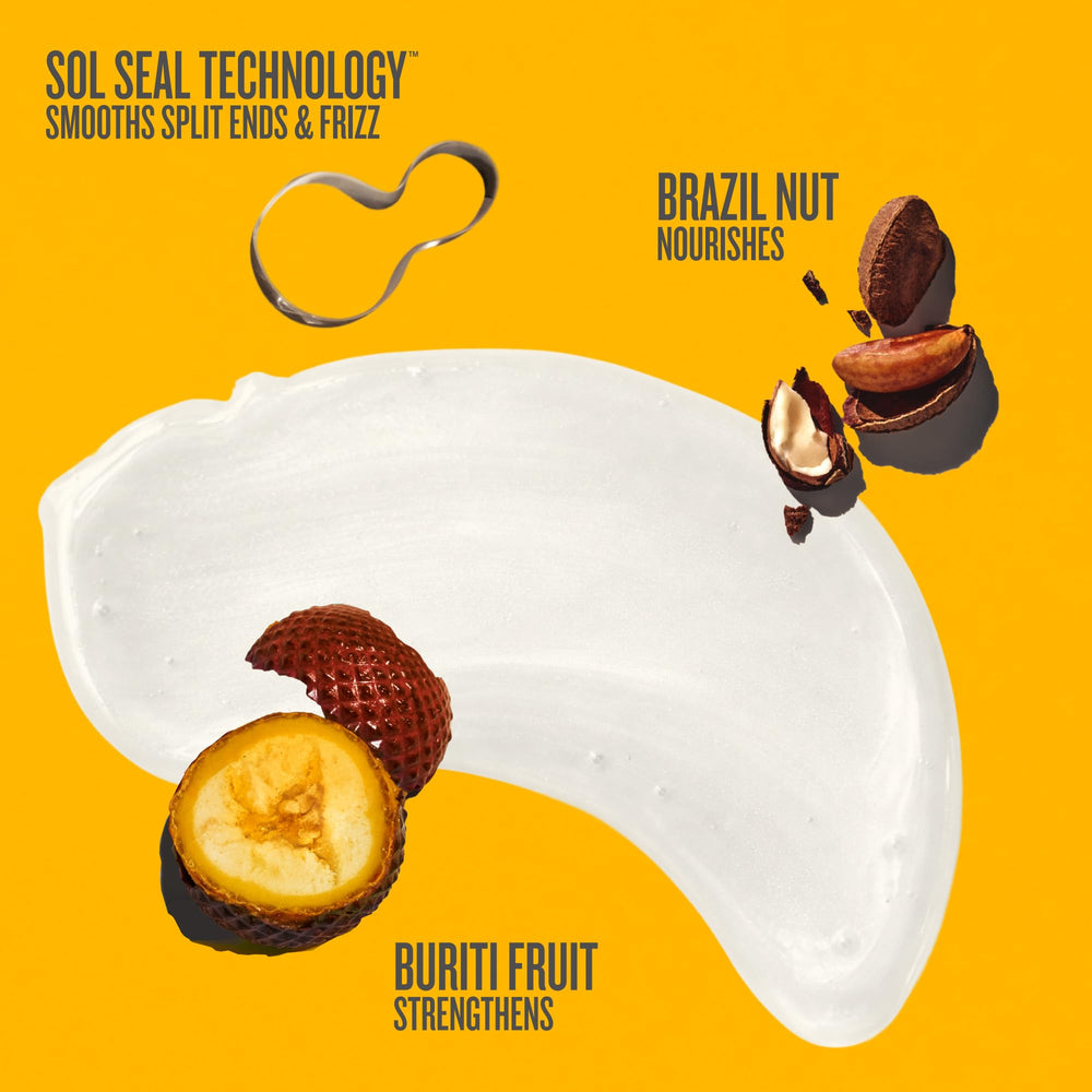 Sol de Janeiro 10 fl oz bottle next to hand for accurate size reference