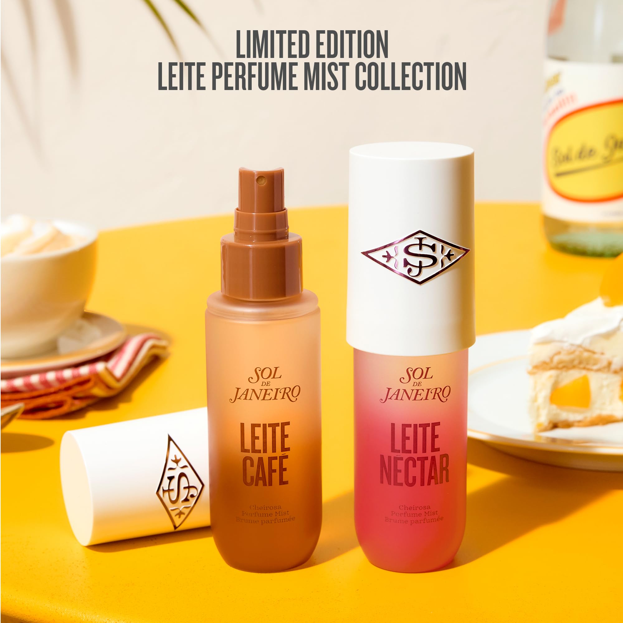Sol de Janeiro bottle in hand showing travel-friendly size and portability