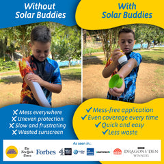 Solar Buddies filler opening and neck with 100ml mark for carry-on compliance