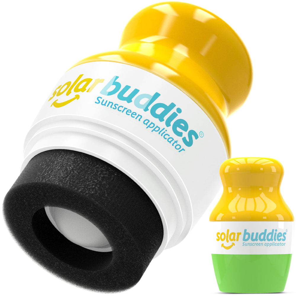 Solar Buddies front view showing bottle and cap for easy packing
