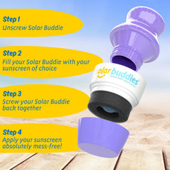 Solar Buddies held in hand to show scale and easy single-handed application