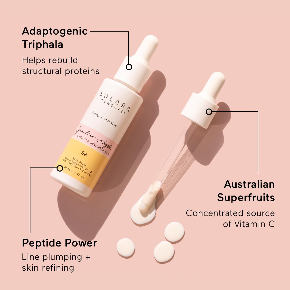 Solara Suncare layered under makeup demonstrating smooth compatibility