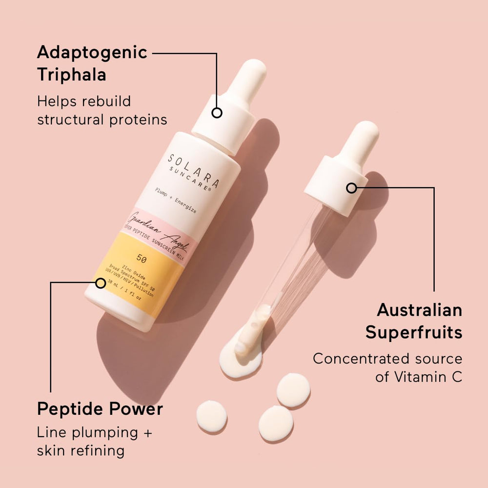 Solara Suncare layered under makeup demonstrating smooth compatibility