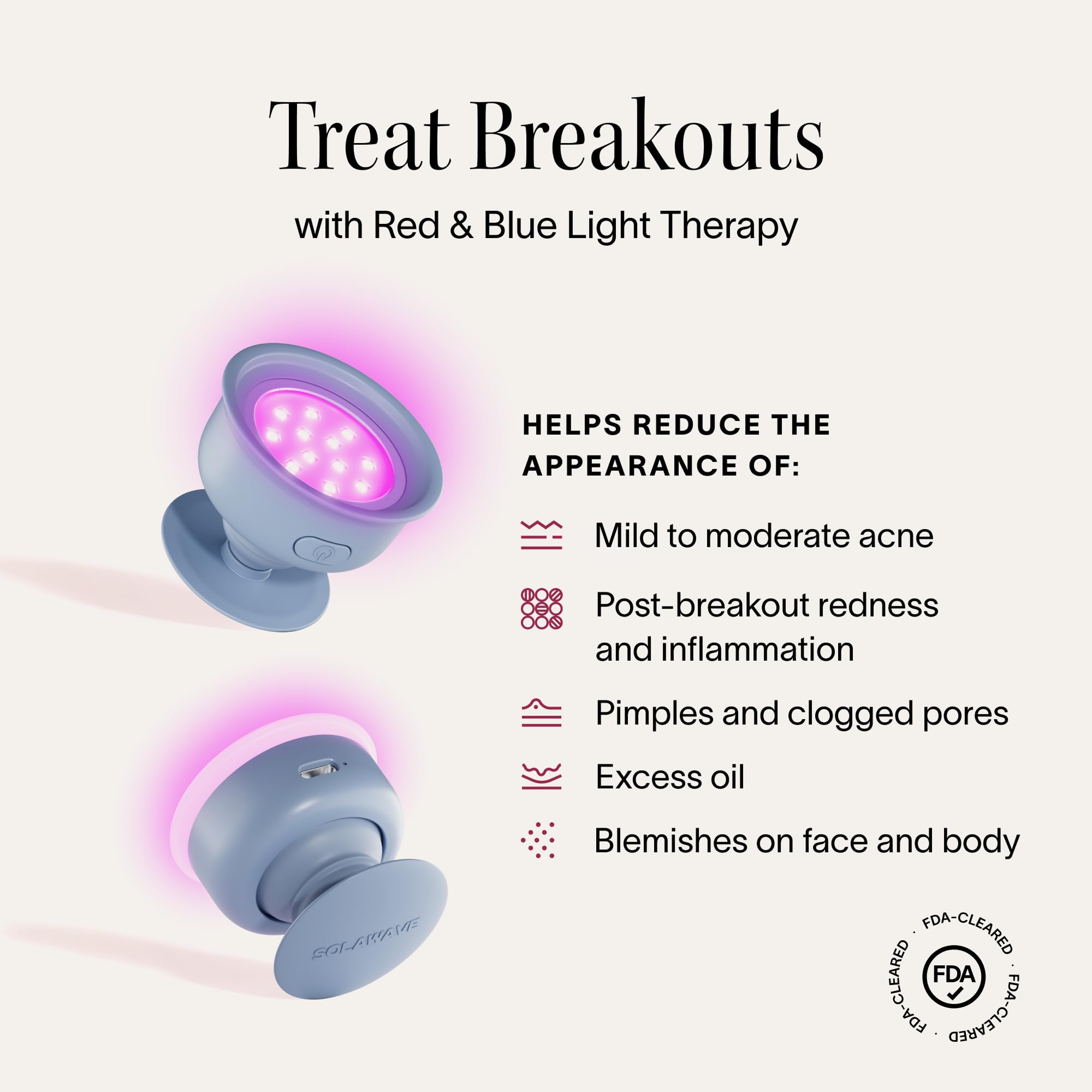 Close-up of Solawave silicone seal cup focusing light precisely for effective treatment