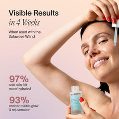 Solawave blue tansy ingredient bottle highlighting calming benefit
