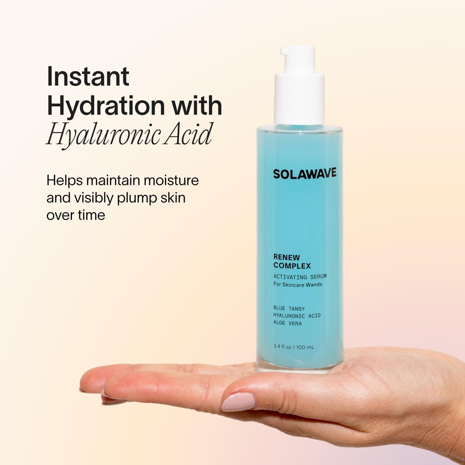 Solawave label close-up emphasizing natural ingredients and transparency