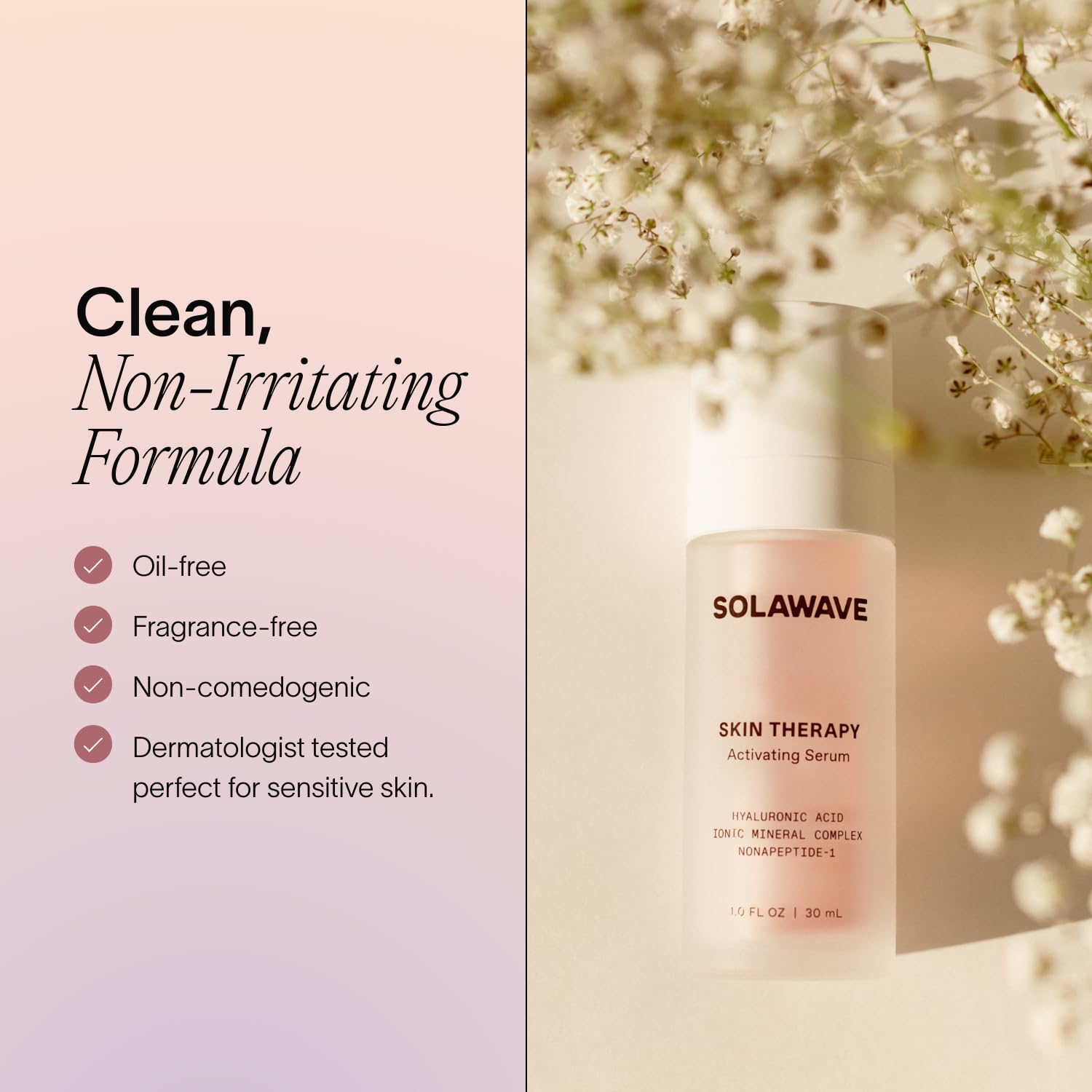 Solawave serum packaging box flatlay displaying retail presentation and travel-friendly size