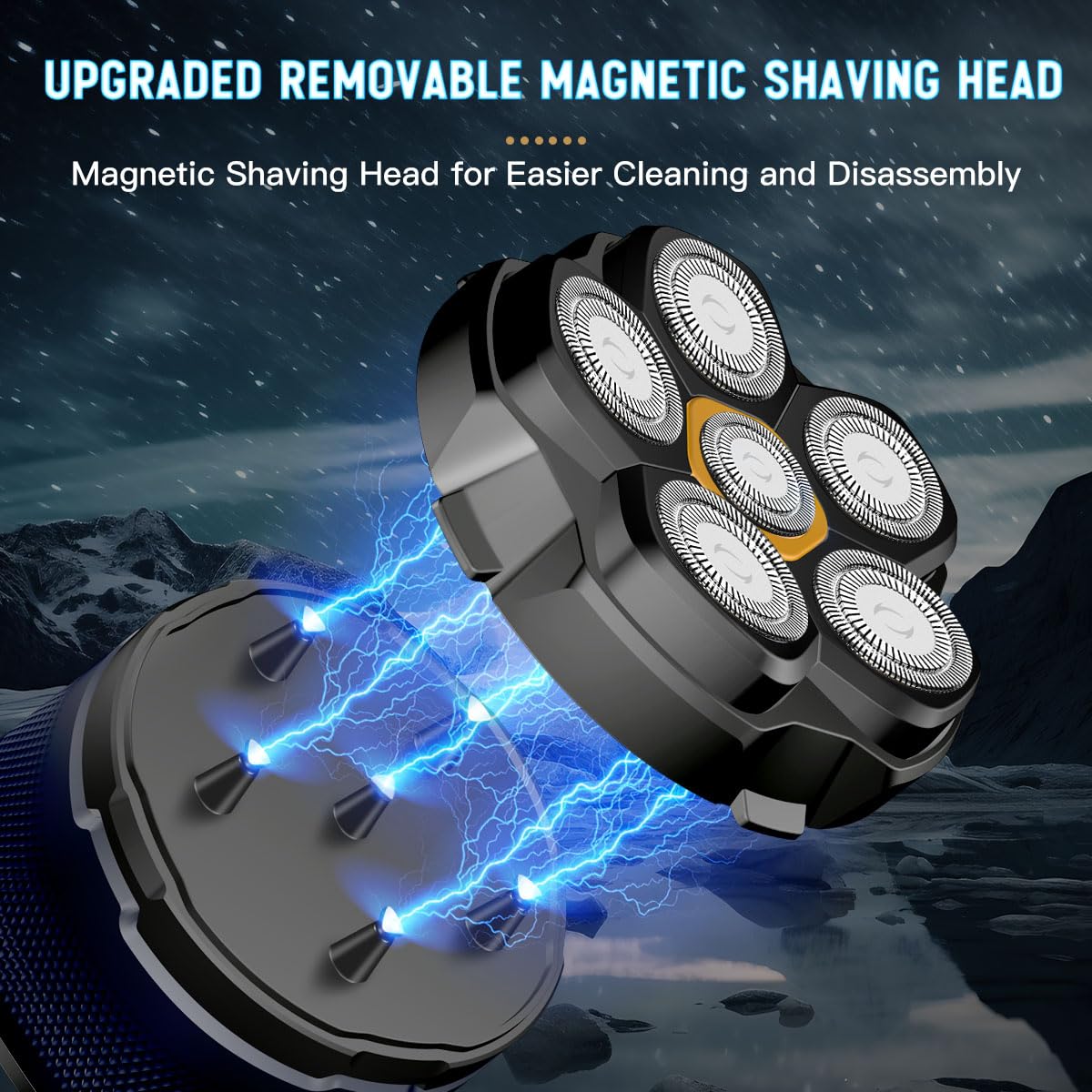 Solimpia magnetic removable head detached for quick cleaning benefit