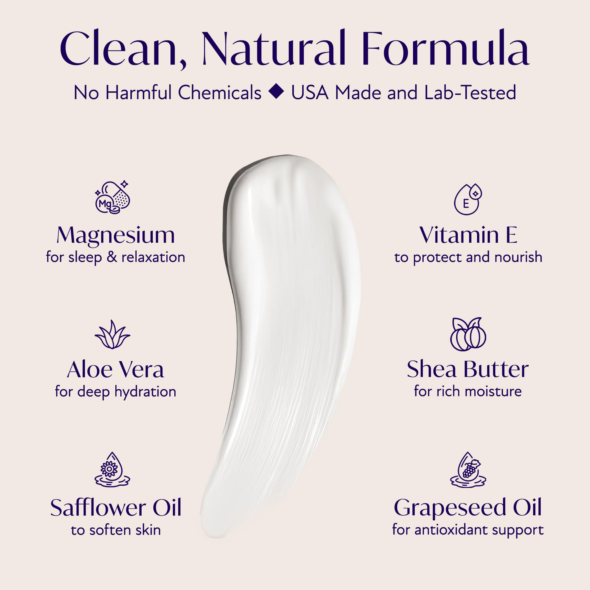 Solinia massaged into calves to show magnesium leg cream relief and soothing effect