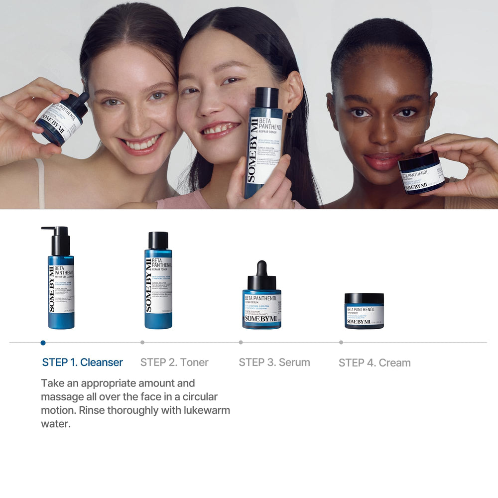 SOME BY MI rinsed skin before and after image illustrating balanced, hydrated finish