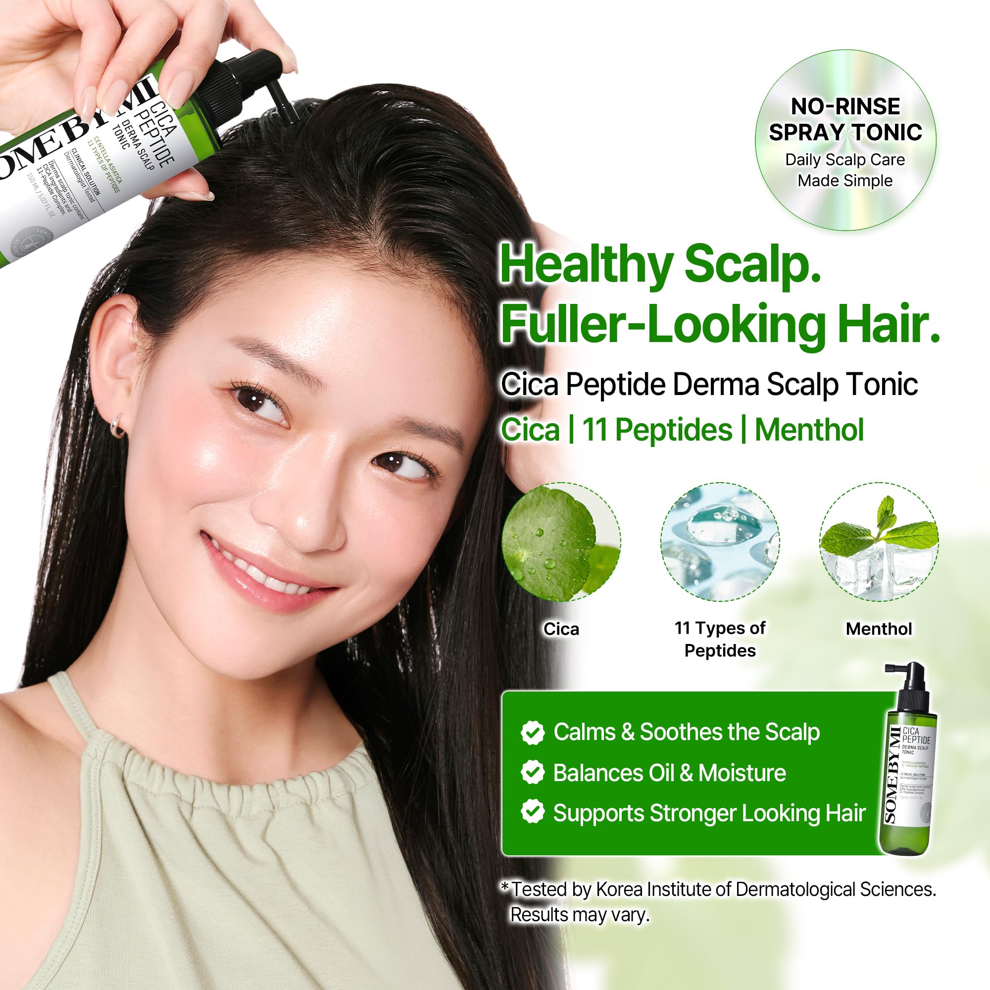 SOME BY MI spray nozzle close-up for precise scalp application benefit