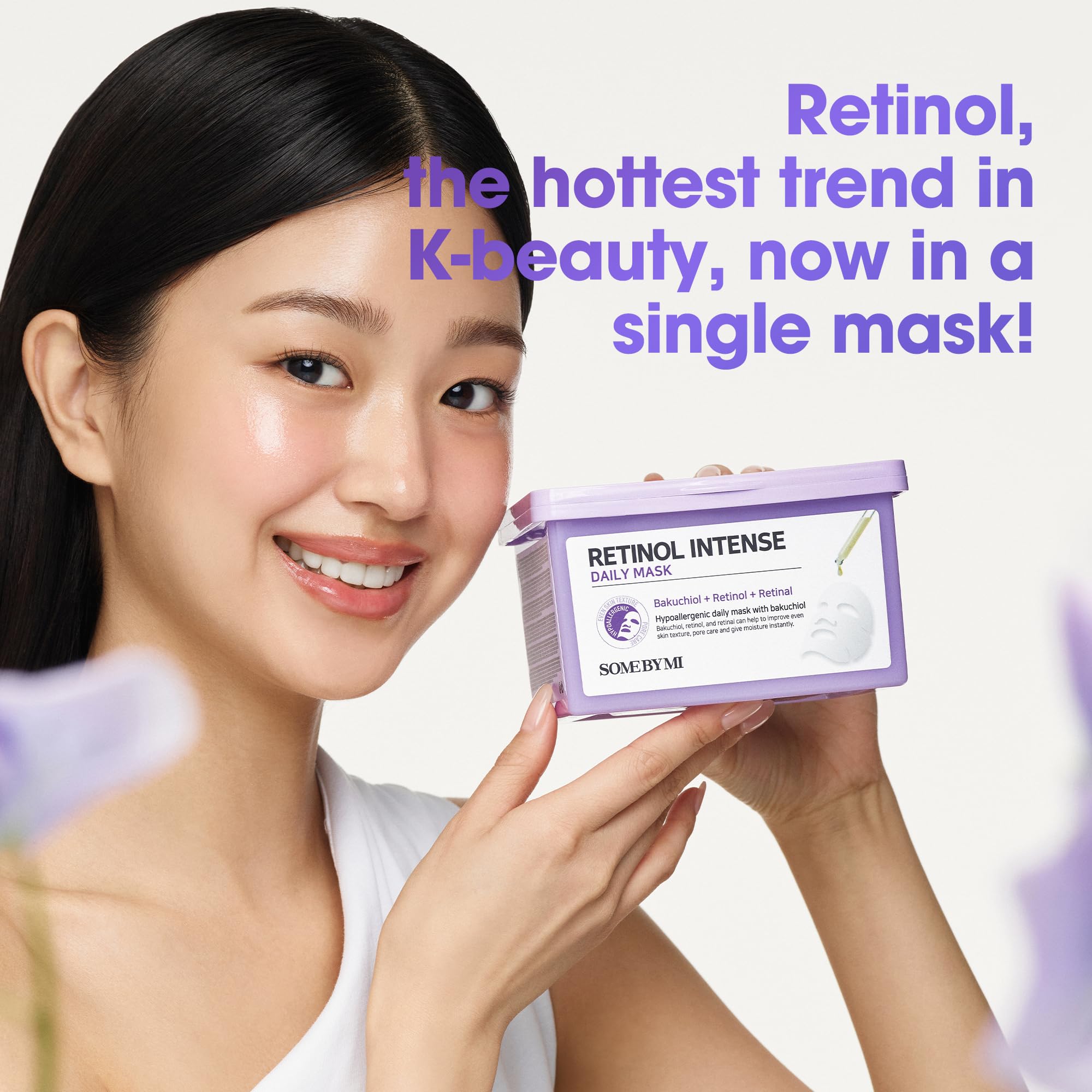SOME BY MI mask applied on face demonstrating snug fit