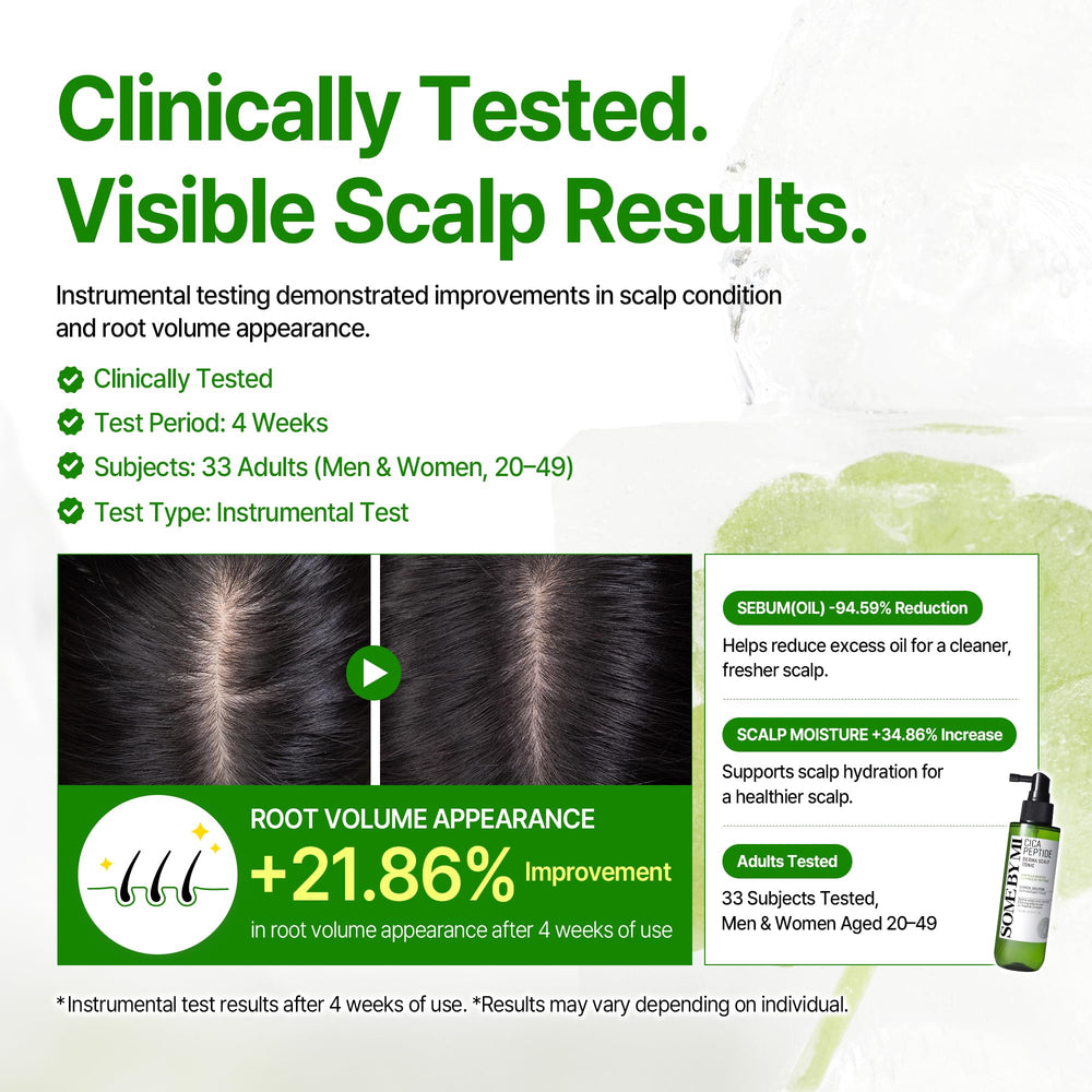 SOME BY MI label close-up showing cica and peptide-focused ingredients