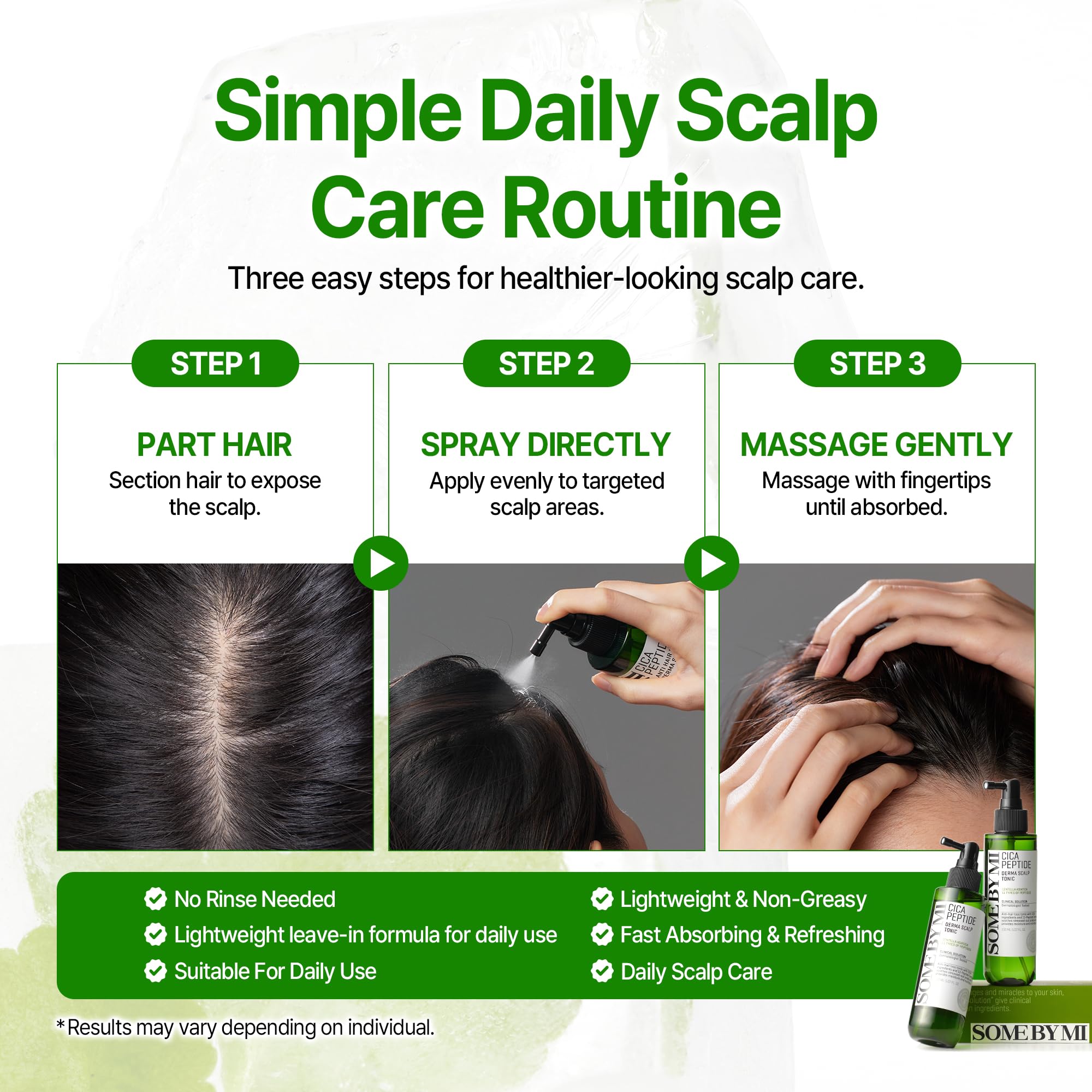 SOME BY MI visual cooling effect illustration for immediate scalp refresh