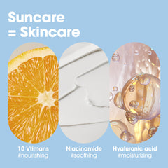SOME BY MI sunscreen absorbed into skin leaving a non-greasy, invisible finish