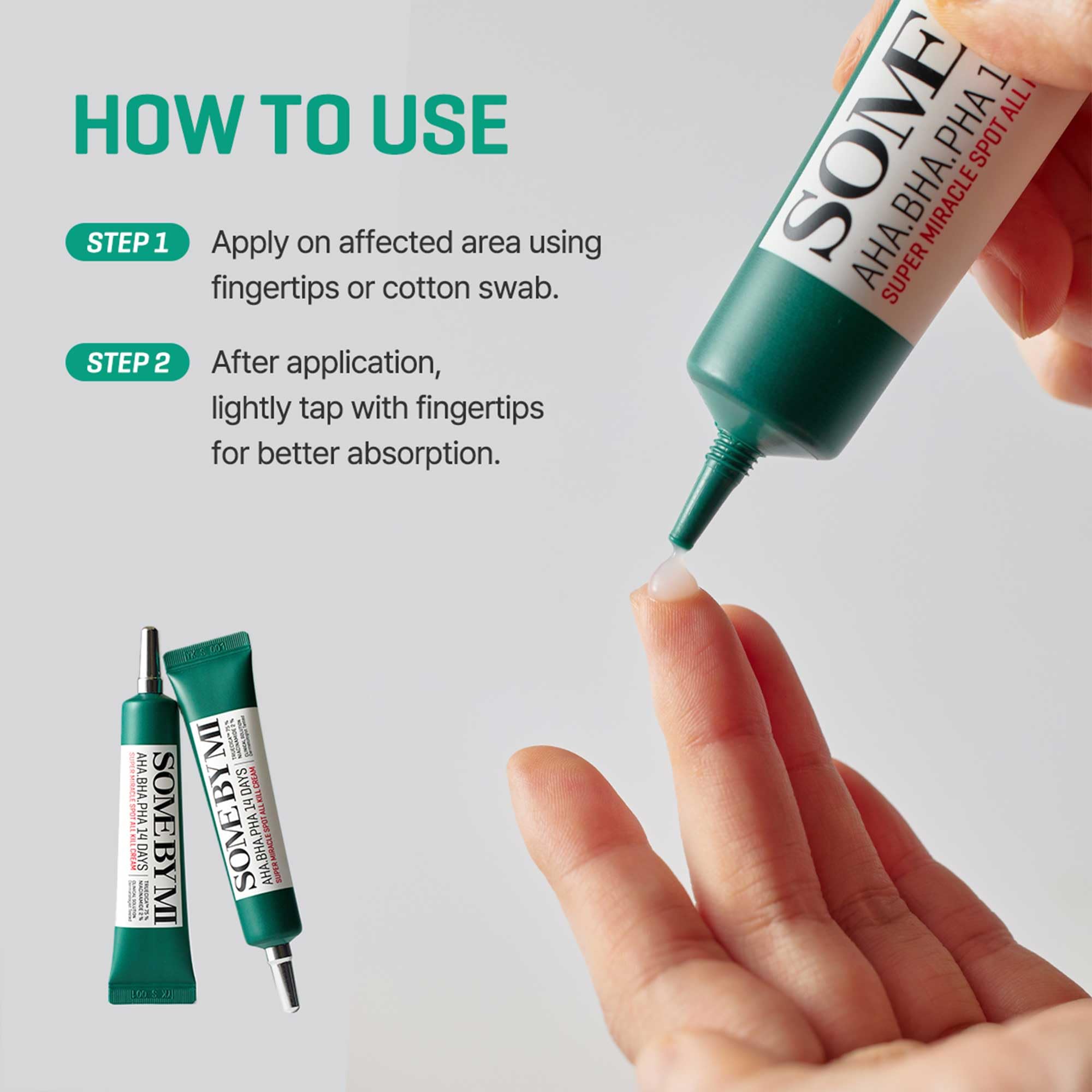 SOME BY MI open tube dispensing clear gel to show lightweight texture