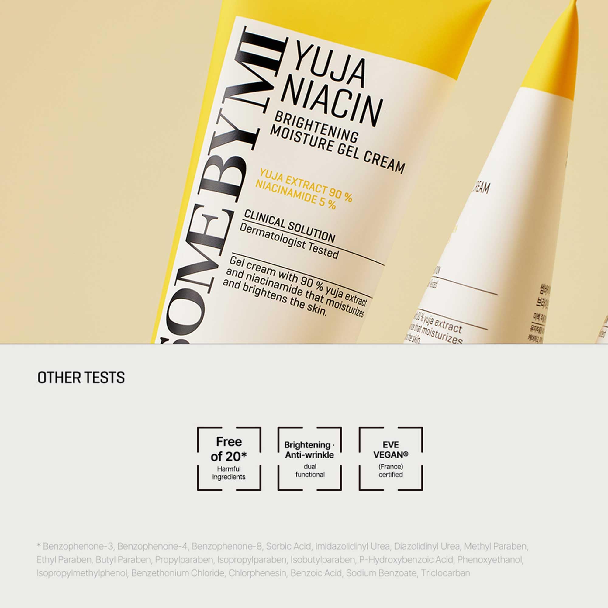 SOME BY MI ingredient label close-up highlighting yuja and vitamins