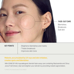 SOME BY MI ingredient list closeup showing yuja extract and vitamins