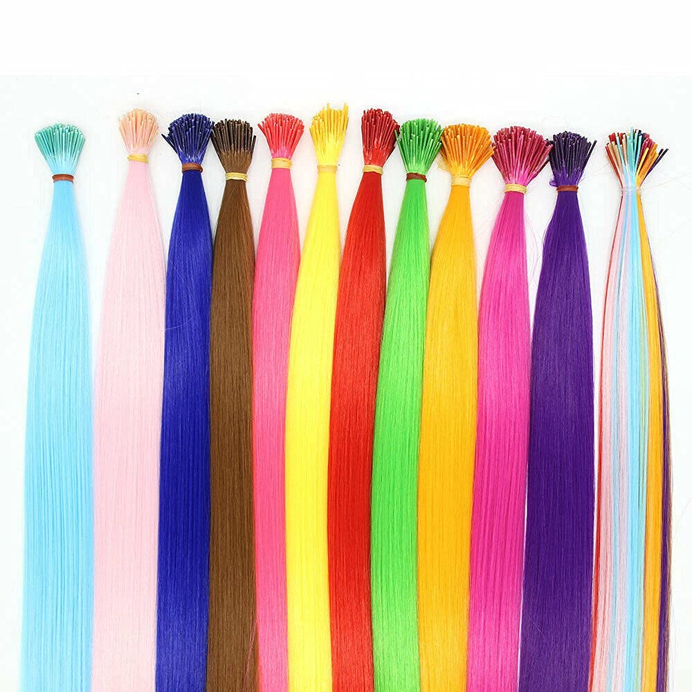 Somo Bella 20-inch strand next to ruler on model to show true length and scale