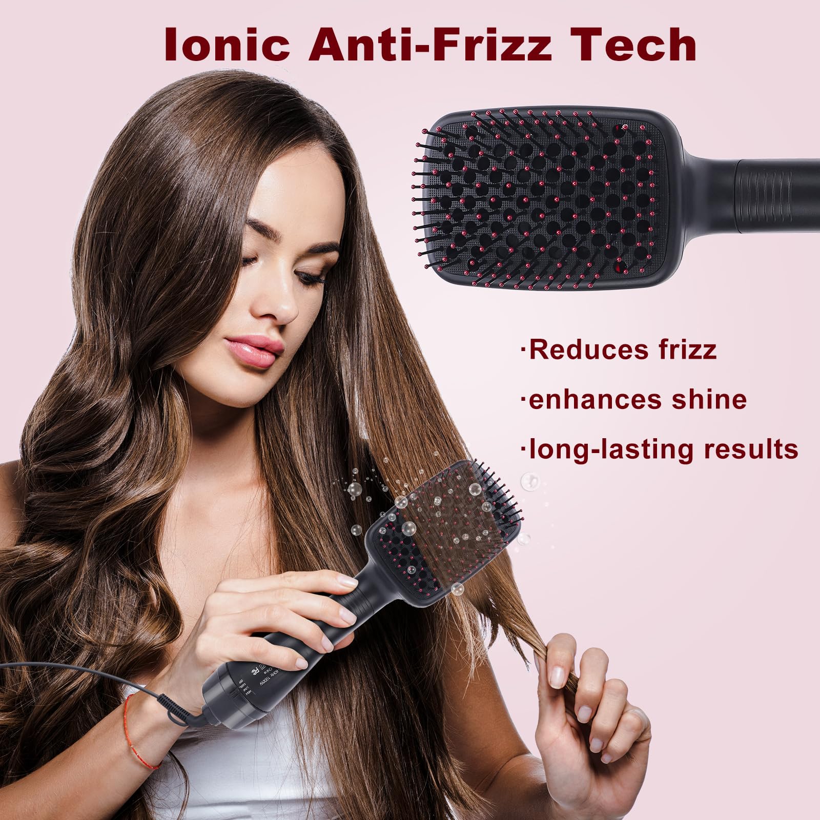 Sonew bristles and venting showing detangling and airflow benefits