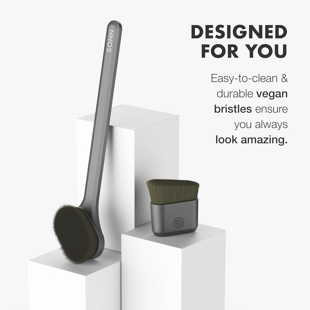 SONN brush being rinsed under water demonstrating easy-cleaning and long-lasting care