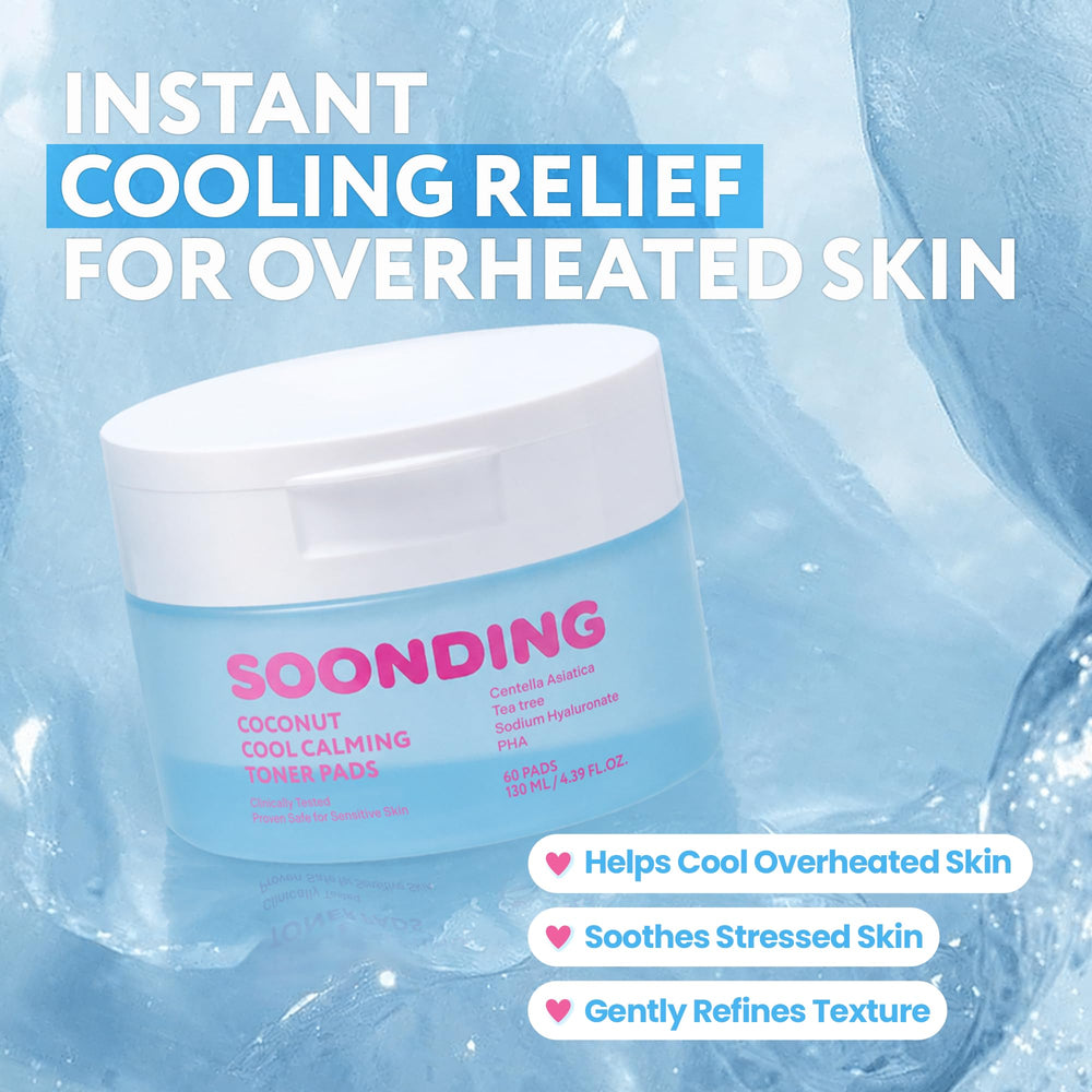 SOONDING open jar with stacked pads showing convenient refill benefit