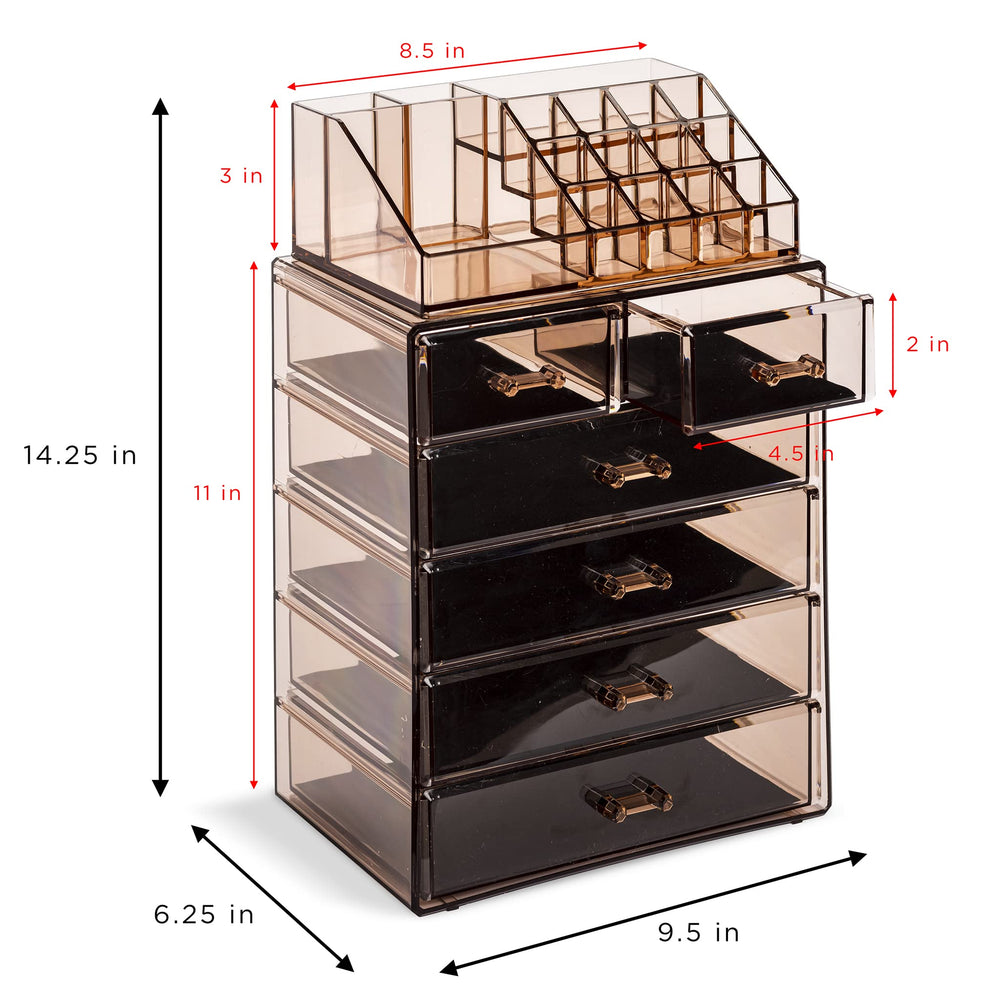 Sorbus open drawer revealing palettes and products for quick selection benefit