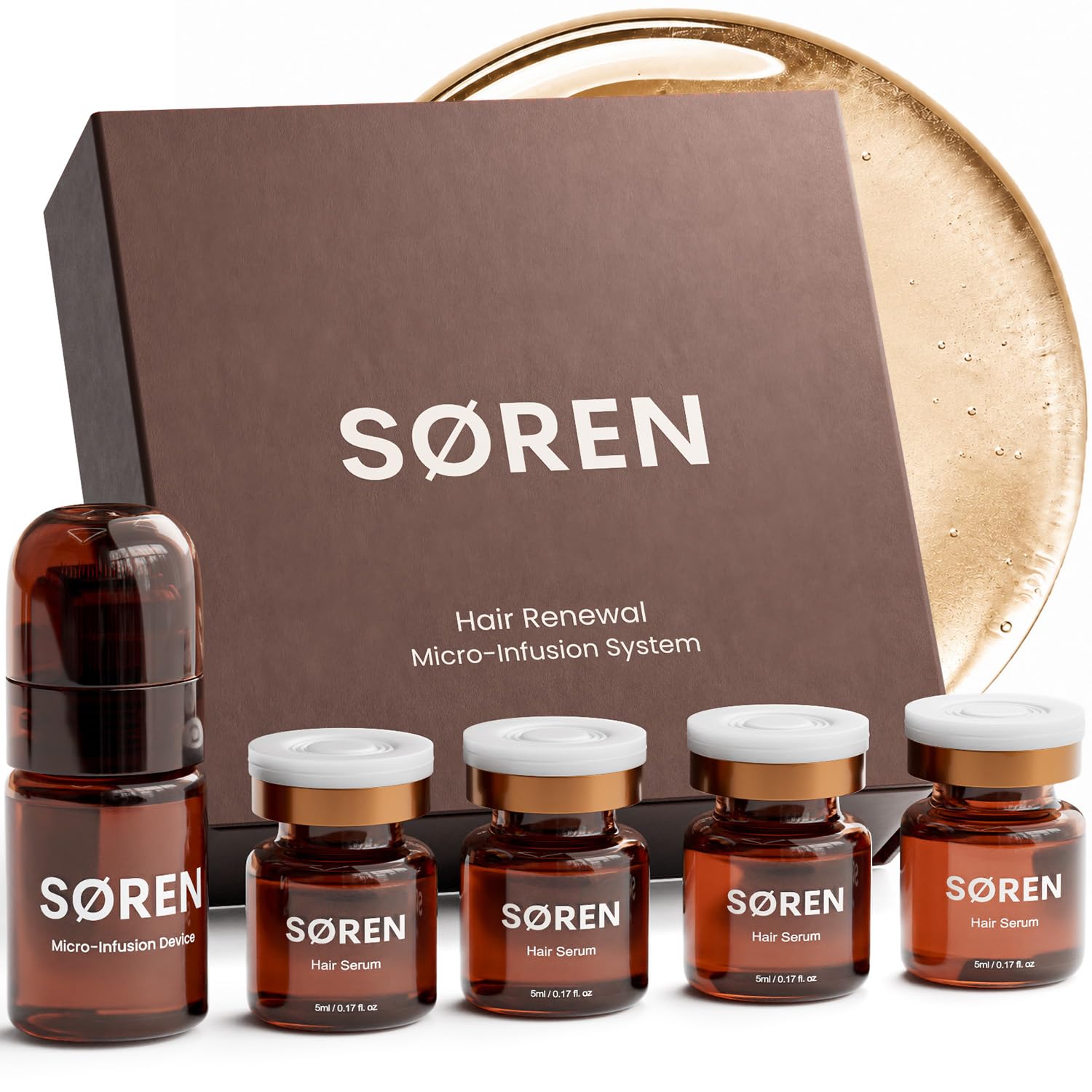 SØREN front packaging showing complete one‑month kit and benefits