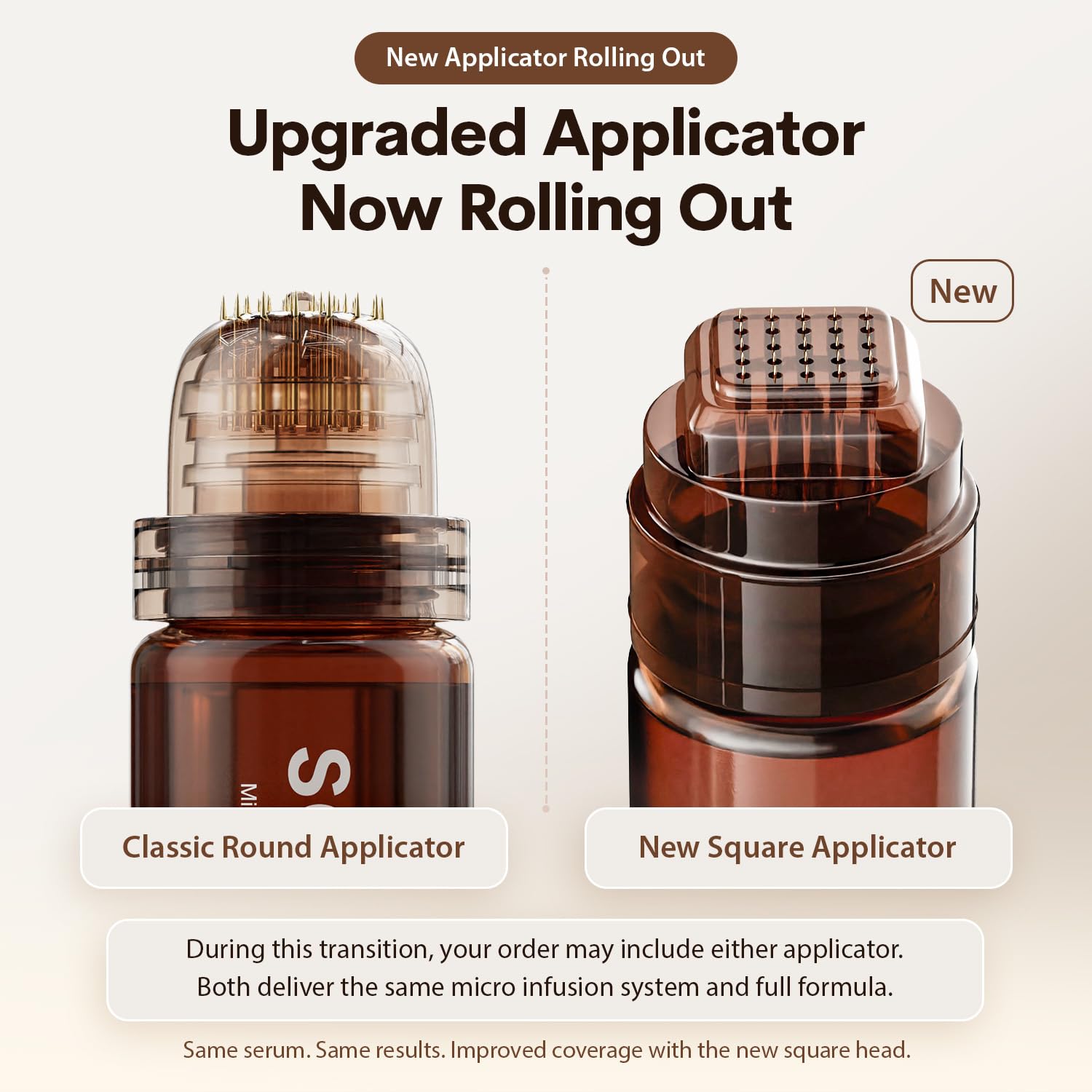 SØREN gold applicator closeup highlighting precision and targeted delivery