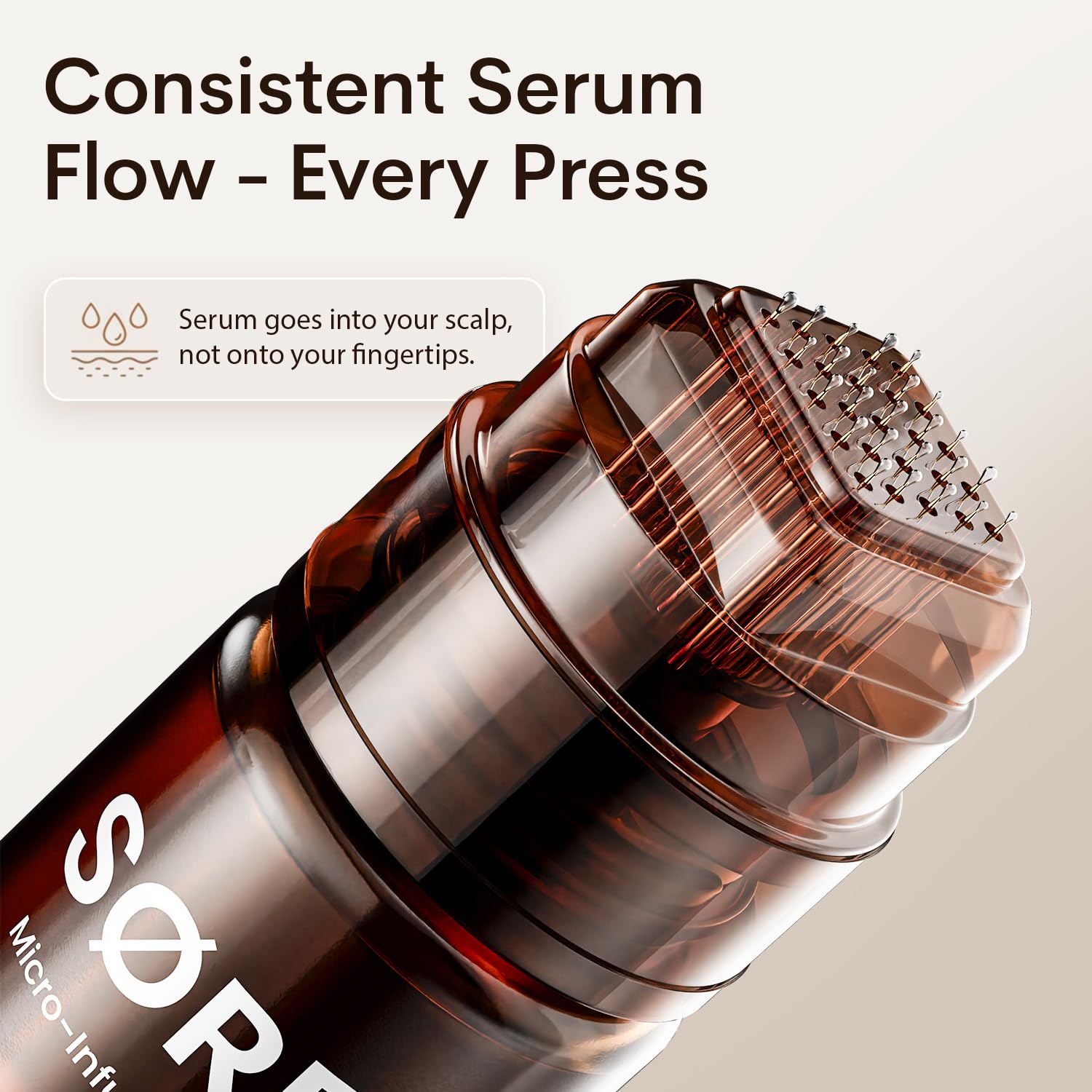 SØREN ingredients layout with peptides and botanical extracts visible