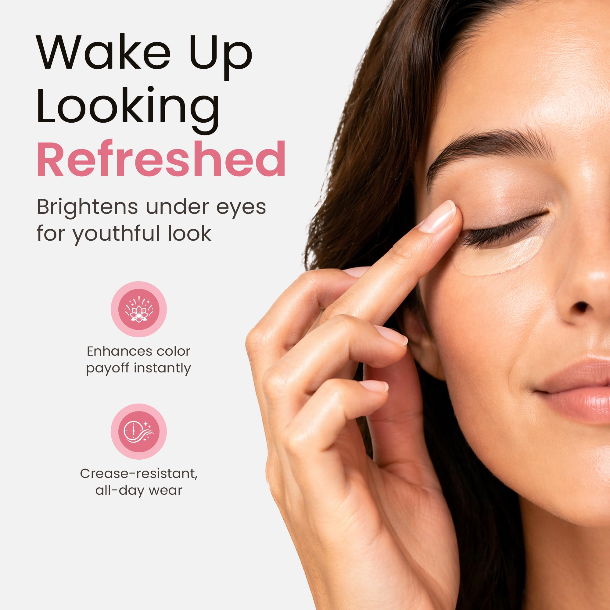 SORMÉ primer blended on eyelid close-up demonstrating brightening effect