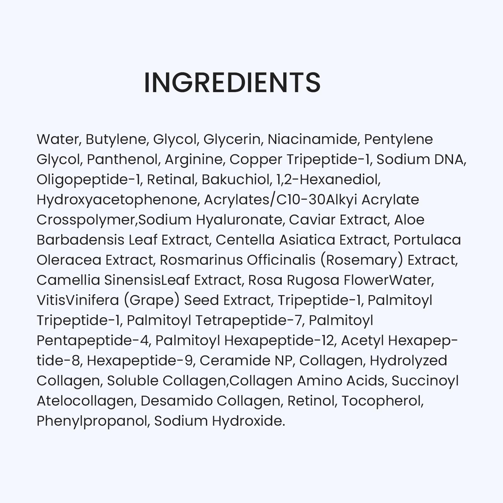 SORNBEO close-up of directions and ingredient panel showing transparency and clear guidance