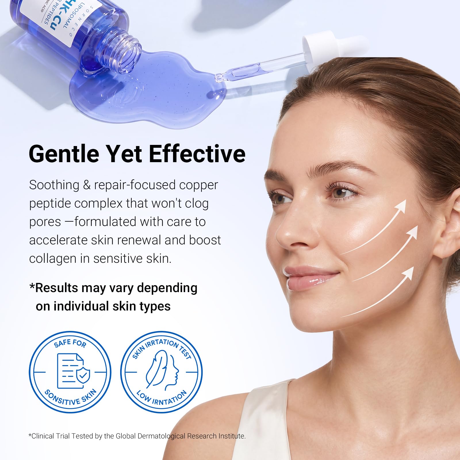 SORNBEO applying serum to face portrays smooth absorption and layering benefit