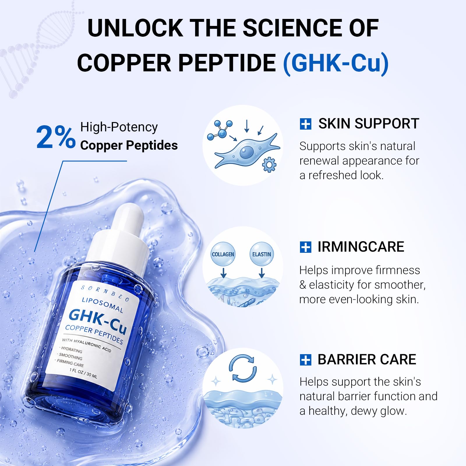 SORNBEO blue gel texture demonstrates lightweight, fast‑absorbing hydration