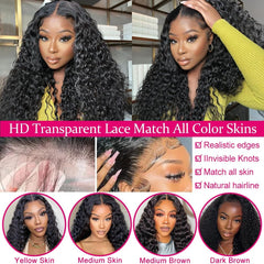 SOSATISFY close-up of HD 4x4 transparent lace showing seamless blend