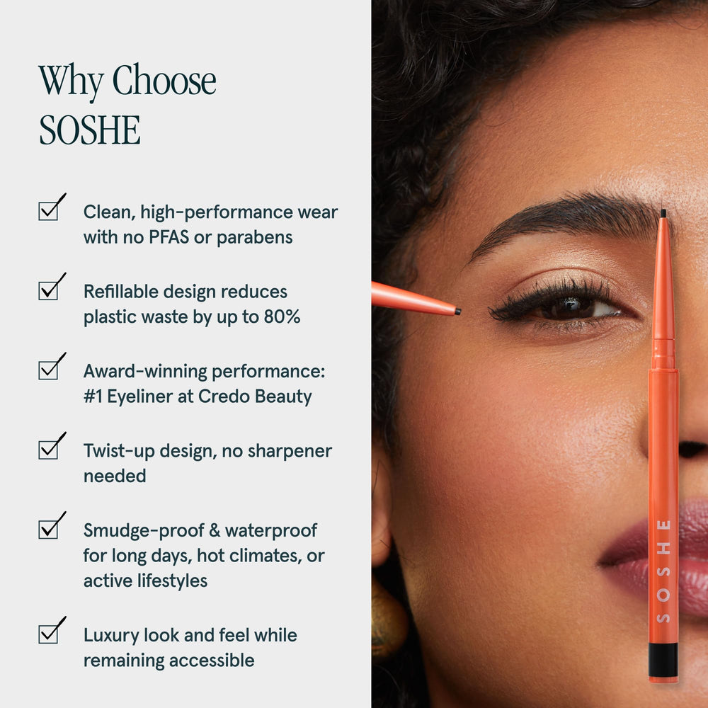 SOSHE liner beside common items to show compact size and portability
