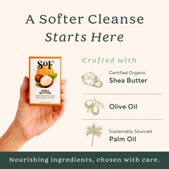 South Of France bar producing creamy lather for hydrated skin