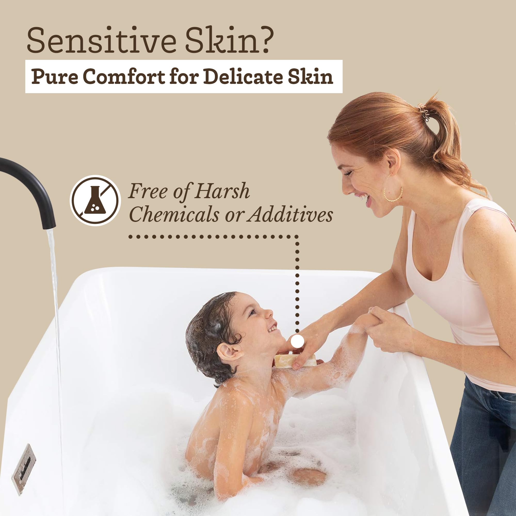 Southern Natural soap bar close-up texture highlighting creamy surface and moisturizing feel