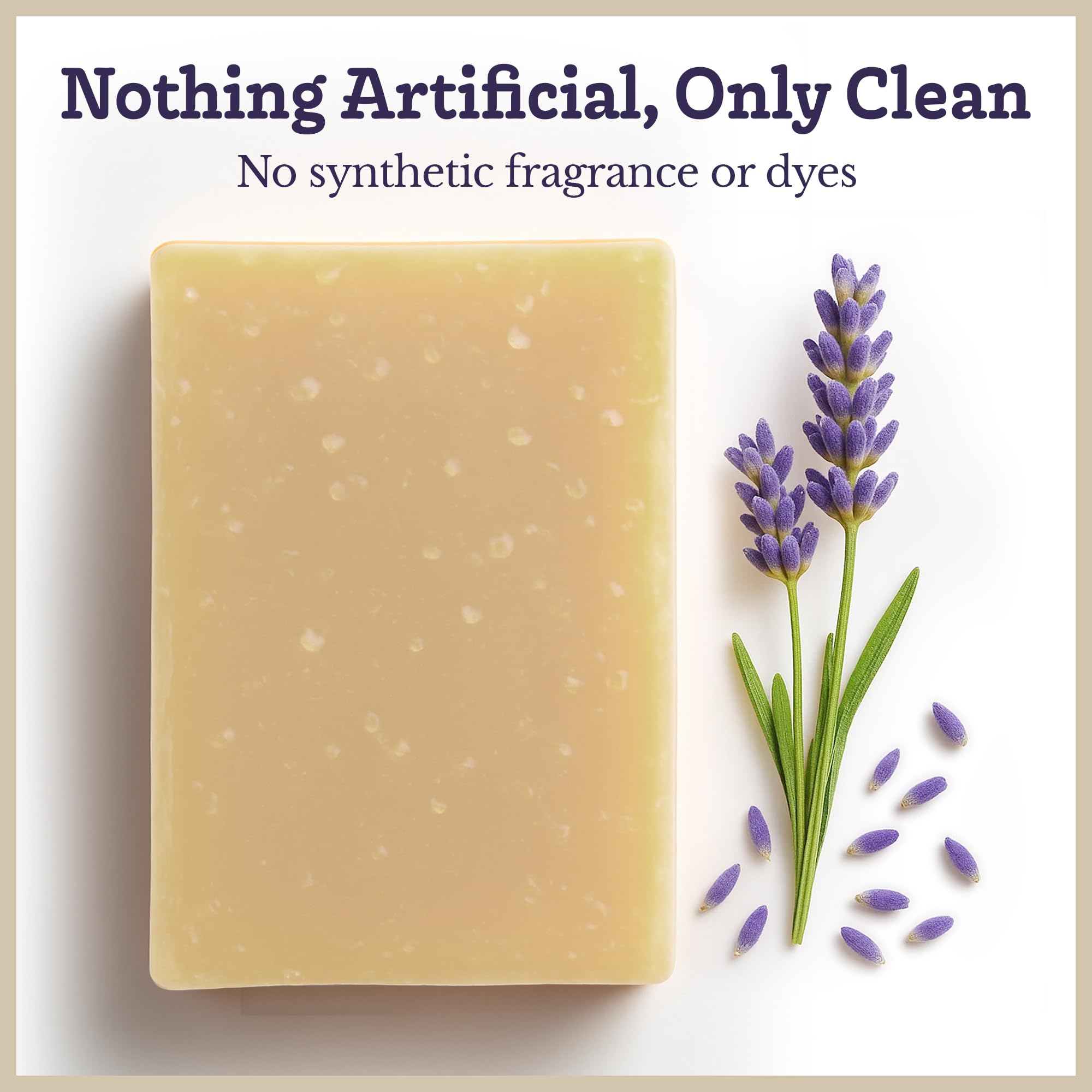 Southern Natural soap on bathroom shelf creating a relaxing routine vibe