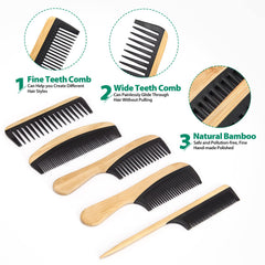 SouxMux wide-tooth comb close-up showing rounded teeth that detangle without pulling