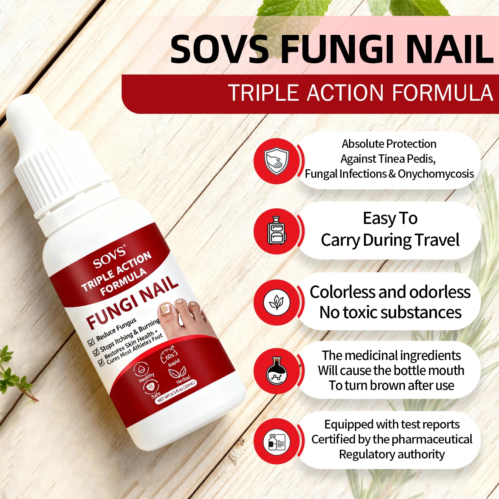SOVS label ingredients detail focusing on gentle formula information and reassurance