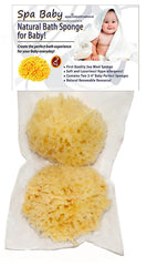 Spa Destinations front packaging showing two baby sponges and benefits