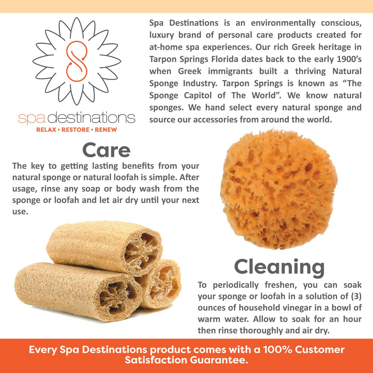 Spa Destinations sponge gently used on baby in bathtub for comfort