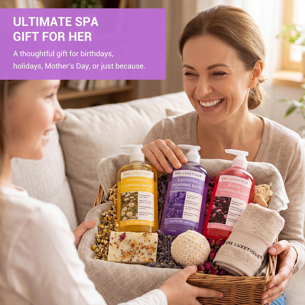spa luxetique chamomile in bathroom scene creating calming atmosphere for winding down