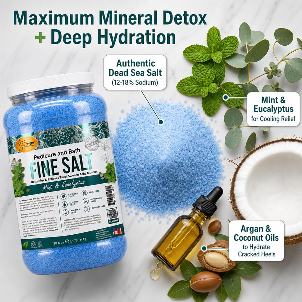 SPA REDI fine grain texture in hand highlighting exfoliating benefit