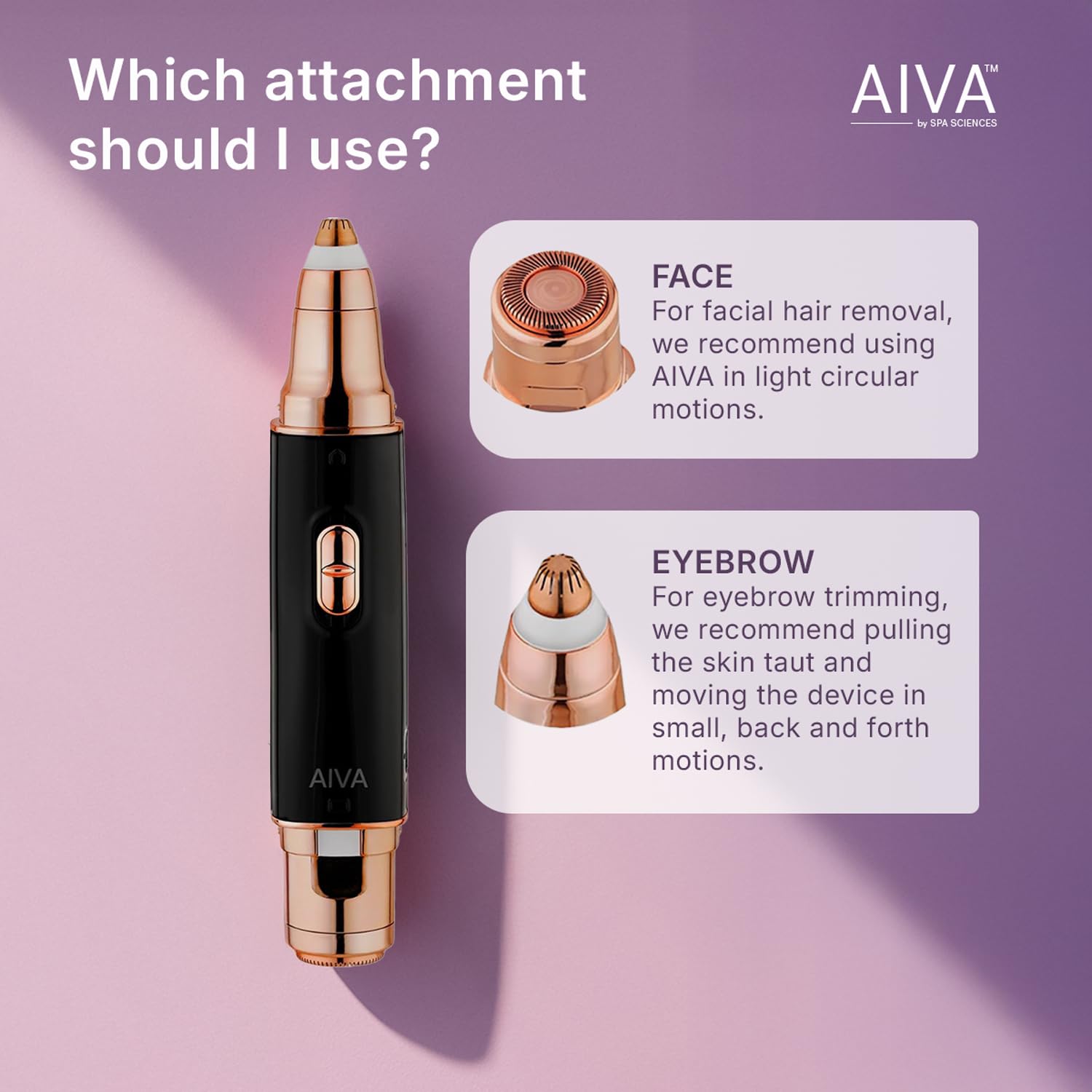 Spa Sciences AIVA held in hand to show size and ergonomic control