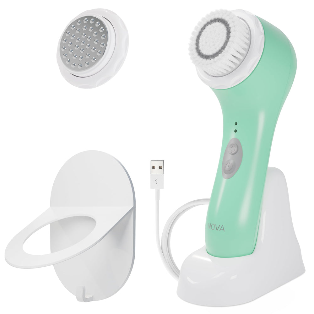 Spa Sciences NOVA front view in mint showing compact design and benefits