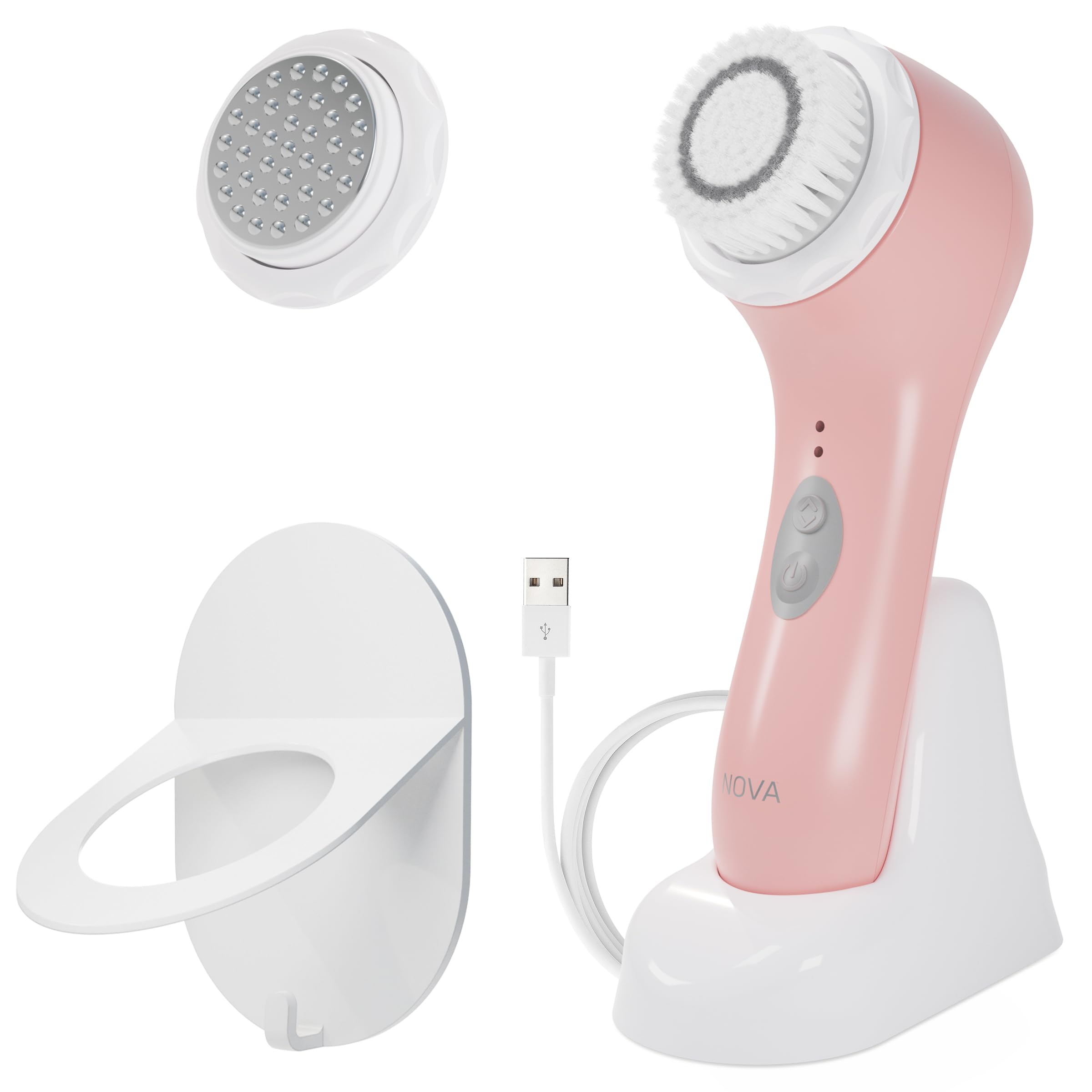 Spa Sciences NOVA front view showing compact pink design and controls for convenient cleansing